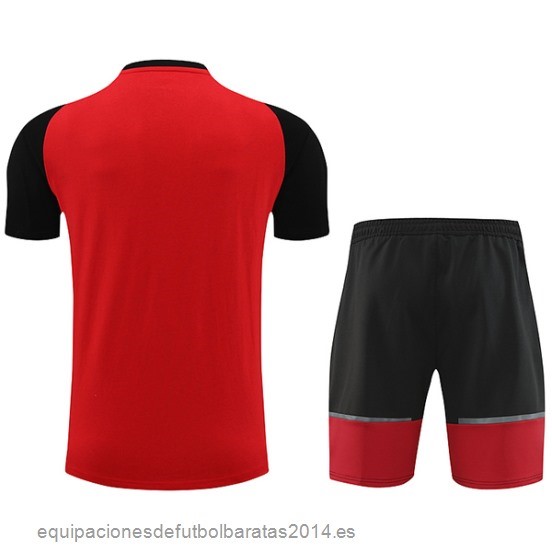 Nuevo Entrenamiento Conjunto Completo AC Milan 24/25 Rojo Negro Baratas